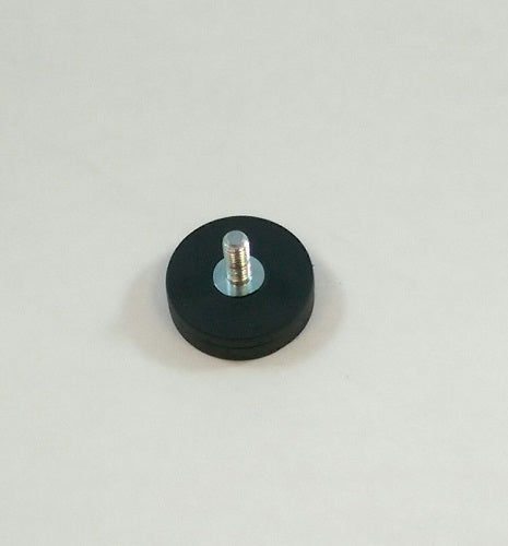 D22 Rubber Encased Neodymium Round Base Magnet With Threaded Stud