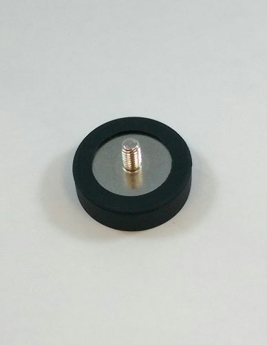 D32 Rubber Encased Neodymium Round Base Magnet With Threaded Stud